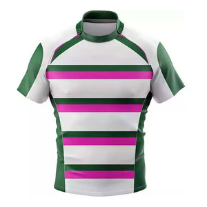 Camiseta de Rugby para Hombre al por Mayor, 100% Poliéster, Secado Rápido, Diseño Liso, Transpirable, Ligera, Cómoda, para Entrenamiento Deportivo - Product Image 3
