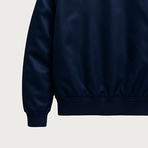 แจ็คเก็ตบอมเบอร์ผ้าซาติน - แจ็คเก็ตเลตเตอร์แมนสีน้ำเงินกรมท่า ปักลาย พร้อมเป็นของขวัญ - ปกพับได้ ติดกระดุมแป๊ก - Product Image 4