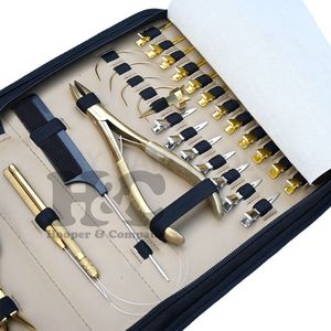 Kit de Herramientas para Extensiones de Cabello al por Mayor en OFERTA: Alicates Dorados de Acero Inoxidable para Cinta y Bucle, Kit Comercial para Cabello con Estuche Color Durazno - Product Image 4