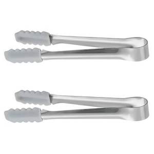 Fabrication en gros de pinces à glaçons en acier inoxydable, accessoires de bar et de cuisine, pinces à glaçons finies argentées - Product Image 6