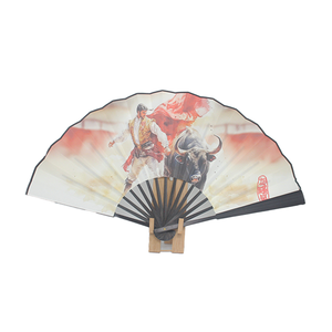 Luxury Handmade Classic Cartoon Double-Sided Bamboo Fans for Corporate & Sports Occasions