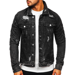 แจ็คเก็ตยีนส์ยืดสำหรับผู้ชาย |   เสื้อแจ๊กเก็ตยีนส์ลำลองแบบสวมใส่สบาย - Product Image 1