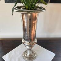 Vases à fleurs sur pied argentés, fournitures pour l'organisation d'événements, vases à colonnes écologiques, vases à colonnes hauts pour montage au sol, idées de décoration moderne