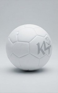 White PU Soccer Ball with K4 Logo Unisex Martial Arts Training <b>Equipment</b> <b>Karate</b> Practice Use - Product Image 6