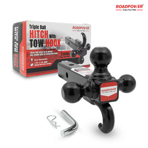 ROADPOWER (RP-HTGM3+1) Enganche de bola triple con gancho de remolque para GMC, receptor de 2″, 7,500 lbs GTW, vástago de acero soldado de alta resistencia - Product Image 4