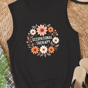 Chaleco informal de elemento floral para mujer para terapia ocupacional tejido de punto - Product Image 2