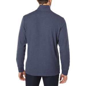 Suéter de Punto con Cuello Alto y Cierre de Cremallera para Hombre, Manga Larga, Color Sólido, Corte Regular, Ropa Casual de Otoño - Product Image 2
