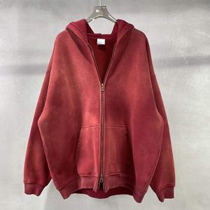 Sweat-shirts et sweats à capuche pour hommes 400 g/m² en tissu éponge, coupe oversize, effet délavé, nouveau style, prix bas - Product Image 4