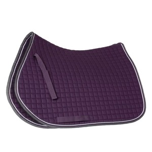 Almohadilla acolchada para silla de montar de caballo, de microfibra morada, con borde ribeteado, para equitación - Product Image 1