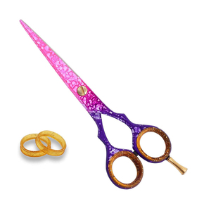 Ciseaux professionnels de 6 pouces en acier inoxydable rose pour salon de coiffure, faits à la main, pour la coupe de cheveux et l'utilisation en esthétique - Product Image 2