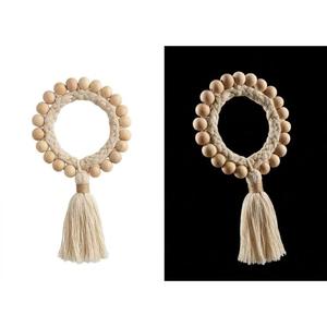 <b>Rustic</b> Wooden Beaded Napkin Rings for <b>Dining</b> <b>Table</b> Handmade Napkin Holders for Wedding Decor <b>Farmhouse</b> <b>Table</b> Styling - Product Image 6