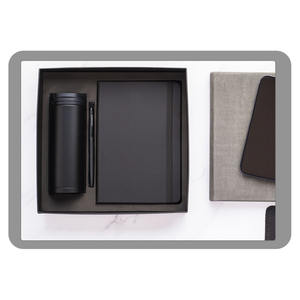 Business PU Leather Embossed Printing Diary Gift <b>Set</b> <b>Notebook</b> 2 Stainless Steel Tumblers Customized Logo Color Corporate Gift - Product Image 2