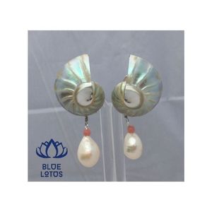 Pendientes Colgantes con Perlas de Imitación en Forma de Paz, Diseño Irregular, para Mujer, Joyería Vintage para Fiesta - Product Image 1