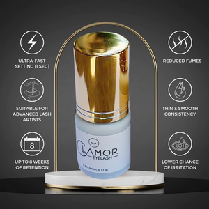 Pegamento para Extensiones de Pestañas Super Durable Yellow Cap, Sin Alcohol, Control de Grasa, Secado de Uno a Tres Segundos, Adhesivo de 3 ml - Product Image 1