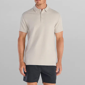 Camisa Casual de Manga Corta para Hombre, Color Sólido, Transpirable, Tejido de Poliéster y Elastano, con Bolsillo, Corte Regular - Product Image 2