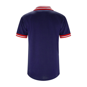 Polo à manches courtes pour homme, blanc, couleur unie, tricoté, style décontracté, coupe classique - Product Image 6