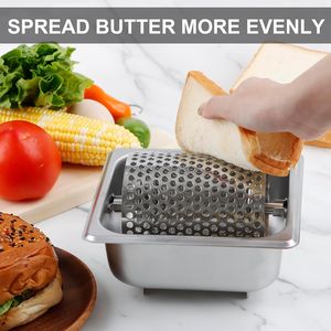 18/8 Stainless Steel Butter Wheel Spreader Large Capacity <b>Outdoor</b> <b>Cookware</b> for Griddle and Picnic Use - Product Image 2