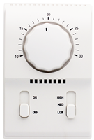 Telin AC303F HVAC Programlanamayan Fan Coil 3 Hızlı Termostat AC 230V Alev Geciktirici PC+ABS Endüstriyel Hastane Havalandırması