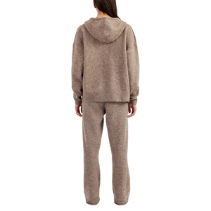 Women Full Zip Hoodie Tracksuit <b>Set</b> Loose Fit Sweatshirt Straight Wide Leg Trousers Elastic Waist Casual <b>Two</b> <b>Piece</b> <b>Lounge</b> Outfit - Product Image 2