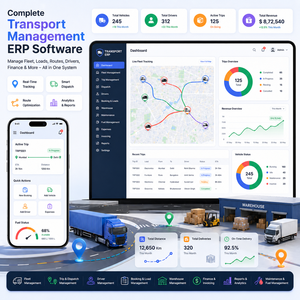 ซอฟต์แวร์ ERP สำหรับการจัดการขนส่งขั้นสูงแบบครบวงจร พร้อมการออกแบบตามความต้องการ รองรับการติดตามแบบเรียลไทม์บนคลาวด์ และรองรับหลายแพลตฟอร์ม - Product Image 1