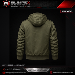 Blouson Bomber Décontracté Homme Hiver 2026 à Capuche et Fermeture Éclair Coupe-Vent, Taille Personnalisée, Tissu Peigné Teint Uni Épais et Tendance - Product Image 2