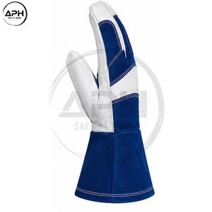 Gants Canadiens en Cuir Véritable à Manchette Longue, Personnalisables avec Logo, OEM, ODM, Marque Privée, Design de Couture Ajustable au Poignet - Product Image 3