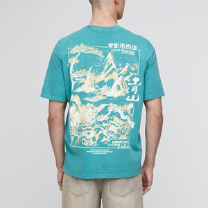 T-shirt graphique sérigraphié pour homme, personnalisé OEM, streetwear, col rond, manches courtes, vêtement décontracté, haut de mode - Product Image 1