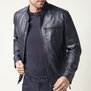 Premium <b>Men's</b> Quilted <b>Leather</b> Biker <b>Jacket</b> Black Genuine <b>Leather</b> Riding <b>Jacket</b> Custom Manufacturer Supplier - Product Image 3