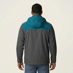 Unisex <b>Men's</b> Two Tone Hooded Performance Windbreaker <b>Jacket</b> <b>Lightweight</b> Full Zip Outdoor Hiking Travel <b>Rain</b> Shell - Product Image 2