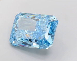 Diamant de laboratoire bleu fantaisie taille radiant, couleur vive, clarté VS VVS, CVD HPHT, certifié IGI, prix de gros - Product Image 3