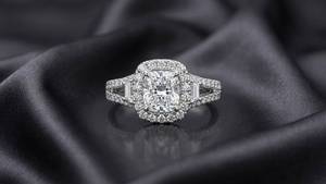 925 Silver Classic Halo <b>Cushion</b> Moissanite Diamond Engagement <b>Ring</b> <b>Wedding</b> Anniversary Handmade <b>Ring</b> for Women. - Product Image 2