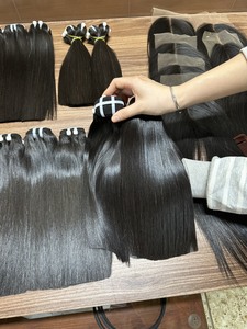 12 Inches Natural Color Black Bone Straight Bundles Raw Vietnamese Human Hair for <b>Training</b> <b>Heads</b> for Black Women - Product Image 3