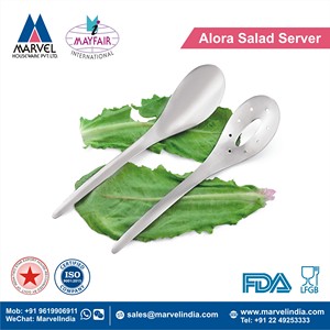 Premium Eco-Friendly <b>Salad</b> Server Set Stainless Steel Solid Spoon Slotted Spoon Satin Chrome Finish <b>Salad</b> <b>Tools</b> Dishwasher Safe - Product Image 3
