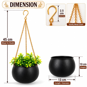 Maceta de Metal con Acabado Cobre Saludable, Contenedor Decorativo para Flores, para Plantas de Interior, Moderno Soporte para Plantas de Mesa - Product Image 2