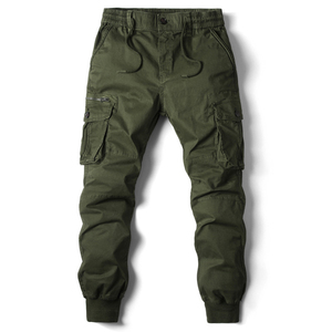 Wholesale Customizable Midweight Mid <b>Men's</b> Casual Sports Jogger Trousers Canvas Quick Dry Flat Washed Side Multi-Pockets 100% - Product Image 4