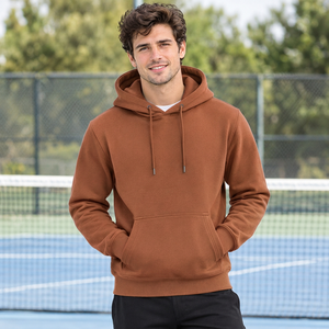 Sweat-shirt à capuche pour homme avec poche kangourou, coupe classique, en mélange de coton, avec personnalisation de marque pour les acheteurs de vêtements décontractés - Product Image 3