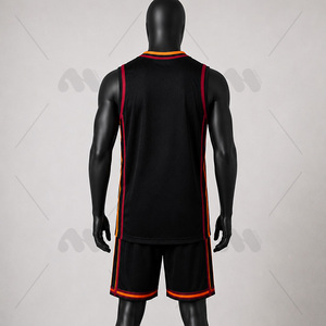 Conjunto de Uniforme de Baloncesto Personalizado con Cuello en V, Sin Mangas, Uniforme Deportivo con Estampado para Entrenamiento y Partido - Product Image 2