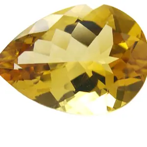 Latest Collection Handmade Natural Yellow Citrine Gemstone Smooth Pear Shaped Top Quality Loose Faceted Cutting Wholesale Price