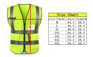 Chaleco de Seguridad Reflectante de Alta Visibilidad Naranja ANSI Clase 2, Impermeable, con Luces LED Intermitentes, para Trabajadores de la Construcción y Carreteras, con Logotipo Personalizado - Product Image 6