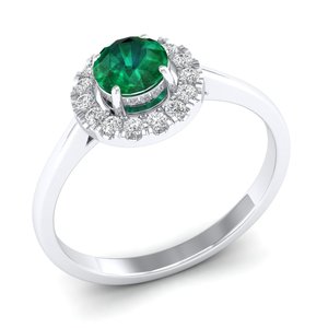 REYES Solitaire GRA Certified VVS Moissanite Engagement <b>Rings</b> in 925 Sterling <b>Silver</b> <b>Emerald</b> Gemstone Wedding Fine Jewelry - Product Image 2