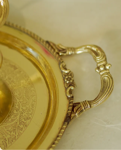 Assiette de service en laiton pour crème glacée, plat à dessert vintage pour les sucreries et les mithai - Product Image 5