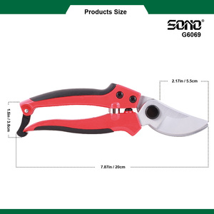 Sécateur de jardinage industriel portable moderne SONO G6069 pour droitiers, en acier au carbone et alliage d'aluminium, avec revêtement PTFE - Product Image 4