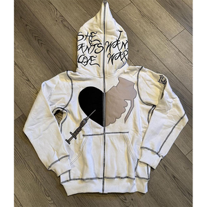 เสื้อฮู้ดดี้สตรีทแวร์แบบสั่งทำพิเศษ 480 500 GSM ผ้าหนาสำหรับฤดูหนาว ผ้าฝ้าย 100% ซันเฟดวอช สำหรับงานปักแบบดิสเทรส ทรงปกติ - Product Image 6