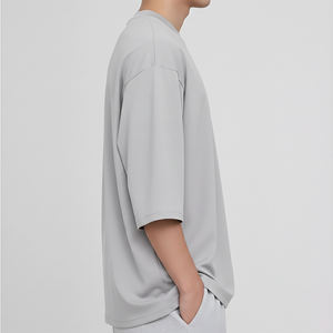 T-shirts pour hommes 2026 de qualité supérieure, personnalisés avec logo imprimé numériquement, couleur personnalisée, épaules tombantes, écologiques, respirants, 100 % coton - Product Image 3