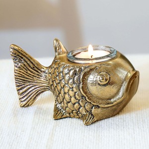 Porte-bougie sculpté en forme de poisson, 13.5cm, décoration pour la maison, résistant à la chaleur - Product Image 3