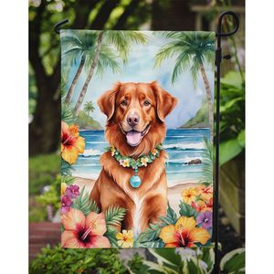 โนวาสโกเชีย Duck Tolling Retever Luau Garden FLAG ธงกล่องจดหมายหลากสีแบนเนอร์ตกแต่งสวนสำหรับงานศิลปะลานบ้านเตียงดอกไม้ - Product Image 3