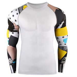 2026 Rashguard de compression personnalisé pour homme, à manches longues, imprimé par sublimation, en Spandex Polyester 240g, Vente en gros - Product Image 2