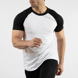 เสื้อเจอร์ซีย์แขนยาวคอโอโอเวอร์ไซส์สีขาวดำสำหรับผู้ชาย ผ้าฝ้าย 100% ระบายอากาศได้ดี สีพื้น ไม่ยับ - Product Image 3
