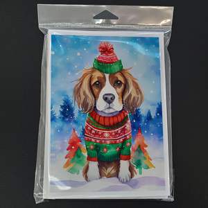 CAVALIER spaniel การ์ดอวยพรคริสต์มาส A7แพ็คการ์ดเปล่า8ใบพร้อม5x7ขนาดซองจดหมาย - Product Image 3
