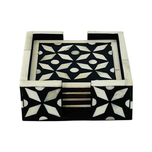 Animal Style Durable Bone Inlay Coaster Mats Pads Indian Handmade Natural Color Custom Shape 2025 Collection for Tea Cups Plates - Product Image 3